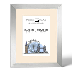 Tailored Frames 820 Silver Picture | Single Picture Frames | Table Top & Wall Hanging Type | Photo Frame with Mount