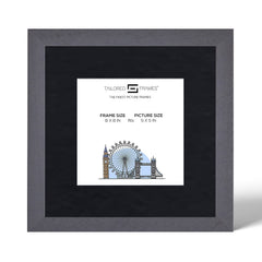 Tailored Frames Soho Dark Grey Solid Picture | Single Picture Frames | Table Top & Wall Hanging Type | Photo Frame with Mount