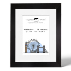 Tailored Frames 820 Black Picture | Single Picture Frames | Table Top & Wall Hanging Type | Photo Frame with Mount