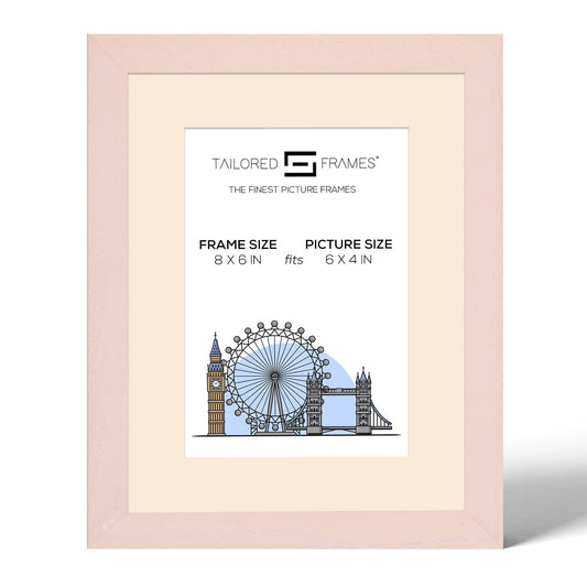 Tailored Frames Soho Buff Ivory Cream Solid Picture | Single Picture Frames | Table Top & Wall Hanging Type | Photo Frame with Mount