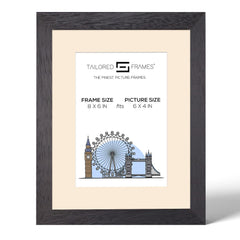 Tailored Frames 235 Grain Black Picture | Single Picture Frames | Table Top & Wall Hanging Type | Photo Frame with Mount