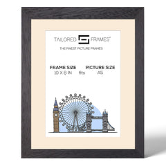 Tailored Frames 235 Grain Black Picture | Single Picture Frames | Table Top & Wall Hanging Type | Photo Frame with Mount