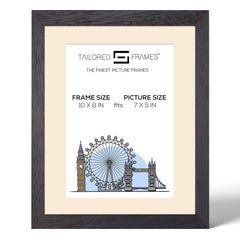 Tailored Frames 235 Grain Black Picture | Single Picture Frames | Table Top & Wall Hanging Type | Photo Frame with Mount