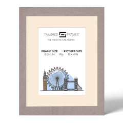Tailored Frames Soho Light Grey Solid Picture | Single Picture Frames | Table Top & Wall Hanging Type | Photo Frame with Mount