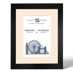 Tailored Frames 820 Black Picture | Single Picture Frames | Table Top & Wall Hanging Type | Photo Frame with Mount