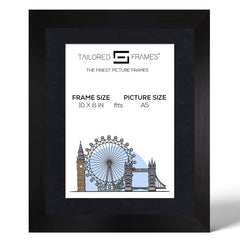 Tailored Frames 820 Black Picture | Single Picture Frames | Table Top & Wall Hanging Type | Photo Frame with Mount