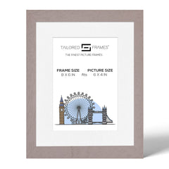 Tailored Frames Soho Light Grey Solid Picture | Single Picture Frames | Table Top & Wall Hanging Type | Photo Frame with Mount