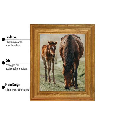 Tailored Frames Picture Frame with Plastic Glass Protection | Solid Wooden Photo Frame Sets for Wall, Office, Apartment, Home, Desk Decorations