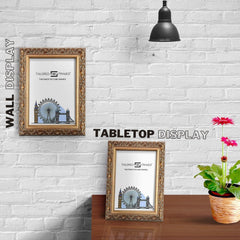 Tailored Frames Vienna Black Picture | Rustic Style Vintage Single Picture Frame | Table Top & Wall Hanging Type | Photo Frame with Mount
