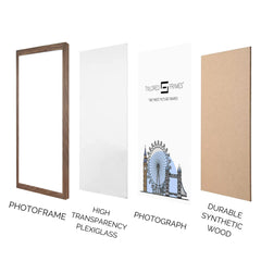 Seattle Walnut Single Picture Photo Frame with Mount