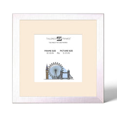 235 Silver Single Picture Photo Frame with Mount
