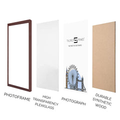 235 Walnut Wooden Art Single Picture Photo Frame Without Mount