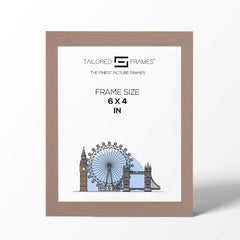 Soho Putty mid grey real solid wood Single Picture Photo Frame Without Mount