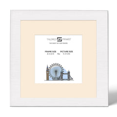 Seattle White Single Picture Photo Frame with Mount