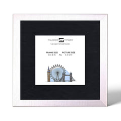 235 Silver Single Picture Photo Frame with Mount