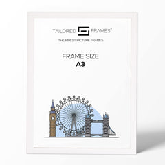 Soho White real solid wood Single Picture Photo Frame Without Mount