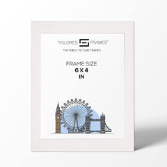 Soho White real solid wood Single Picture Photo Frame Without Mount