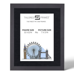 235 Matt Black Single Picture Photo Frame with Mount