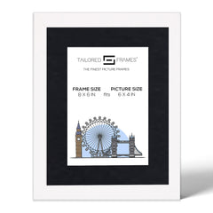 235 Matt White Single Picture Photo Frame with Mount