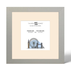 Seattle Silver Single Picture Photo Frame with Mount