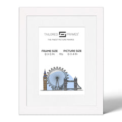 235 Matt White Single Picture Photo Frame with Mount