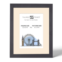 235 Matt Black Single Picture Photo Frame with Mount