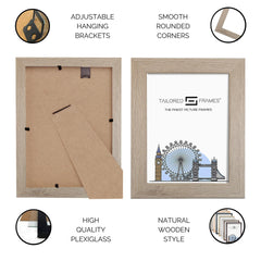 Seattle Antique Oak Single Picture Photo Frame with Mount