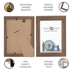 Seattle Walnut Single Picture Photo Frame with Mount
