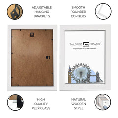 Soho White real solid wood Single Picture Photo Frame Without Mount