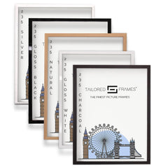 235 Silver Single Picture Photo Frame with Mount