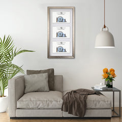 Charcoal Grey 40 x 20Cm Frame for 6" x 4" Picture Photo Frame With White Mount