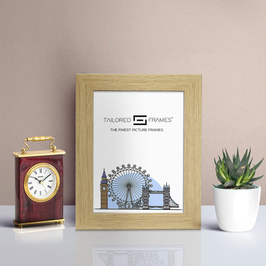 Seattle Oak Single Picture Photo Frame with Mount