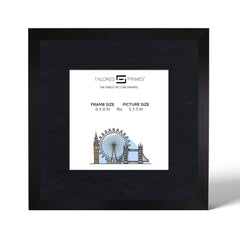 Tailored Frames 820 Black Picture | Single Picture Frames | Table Top & Wall Hanging Type | Photo Frame with Mount