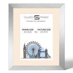Tailored Frames 820 Silver Picture | Single Picture Frames | Table Top & Wall Hanging Type | Photo Frame with Mount