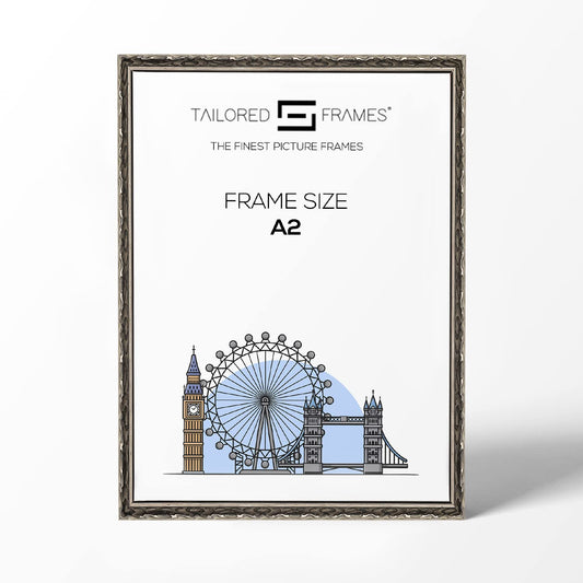 Tailored Frames Vienna Silver | Rustic Style Vintage Single Picture Frame | Table Top & Wall Hanging Type | Photo Frame Without Mount