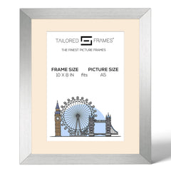 Tailored Frames 820 Silver Picture | Single Picture Frames | Table Top & Wall Hanging Type | Photo Frame with Mount