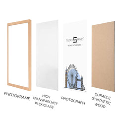Tailored Frames 235 Natural Picture | Single Picture Frames | Table Top & Wall Hanging Type | Photo Frame with Mount