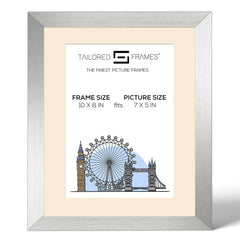Tailored Frames 820 Silver Picture | Single Picture Frames | Table Top & Wall Hanging Type | Photo Frame with Mount