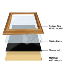 Tailored Frames Picture Frame with Plastic Glass Protection | Solid Wooden Photo Frame Sets for Wall, Office, Apartment, Home, Desk Decorations