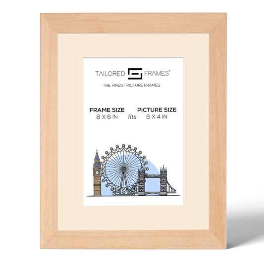 Tailored Frames 235 Natural Picture | Single Picture Frames | Table Top & Wall Hanging Type | Photo Frame with Mount