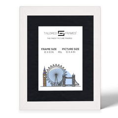 Tailored Frames Soho White Solid Picture | Single Picture Frames | Table Top & Wall Hanging Type | Photo Frame with Mount