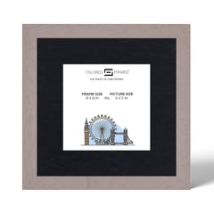 Tailored Frames Soho Light Grey Solid Picture | Single Picture Frames | Table Top & Wall Hanging Type | Photo Frame with Mount