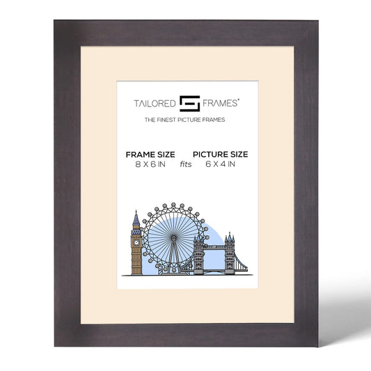 Tailored Frames 235 Charcoal Picture | Single Picture Frames | Table Top & Wall Hanging Type | Photo Frame with Mount