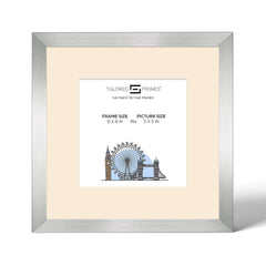 Tailored Frames 820 Silver Picture | Single Picture Frames | Table Top & Wall Hanging Type | Photo Frame with Mount