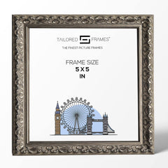 Tailored Frames Vienna Silver | Rustic Style Vintage Single Picture Frame | Table Top & Wall Hanging Type | Photo Frame Without Mount