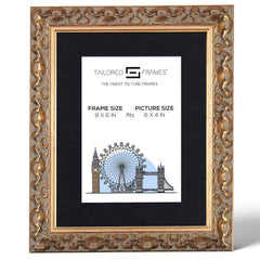 Tailored Frames Vienna Black Picture | Rustic Style Vintage Single Picture Frame | Table Top & Wall Hanging Type | Photo Frame with Mount