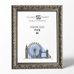 Tailored Frames Vienna Silver | Rustic Style Vintage Single Picture Frame | Table Top & Wall Hanging Type | Photo Frame Without Mount