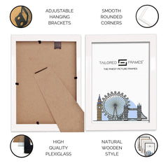 Tailored Frames 235 Gloss White Picture | Single Picture Frames | Table Top & Wall Hanging Type | Photo Frame with Mount