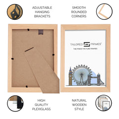Tailored Frames 235 Natural Picture | Single Picture Frames | Table Top & Wall Hanging Type | Photo Frame with Mount