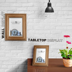 Tailored Frames Picture Frame with Plastic Glass Protection | Solid Wooden Photo Frame Sets for Wall, Office, Apartment, Home, Desk Decorations